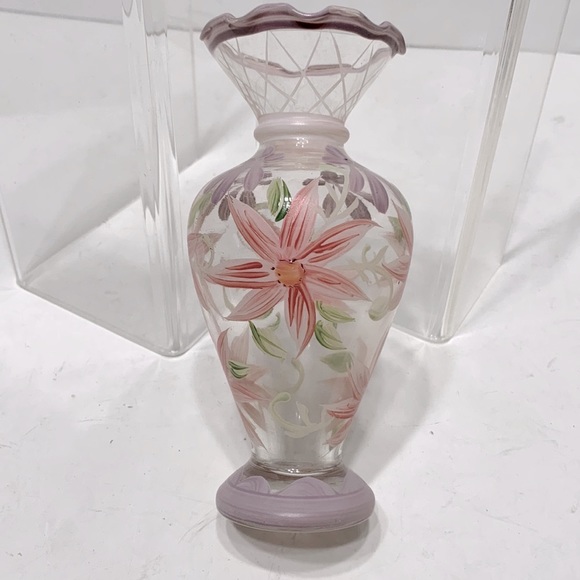Hand painted floral vase - Picture 5 of 12
